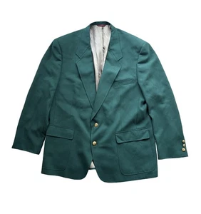 Jack Nicklaus Green Tournament Series Jacket Gold Button Golf Blazer Mens 46R - Picture 1 of 16