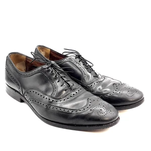 Allen Edmonds McAllister Herren Schwarz Leder Oxford Elegant Budapester Schuhe Größe 10 D - Bild 1 von 10