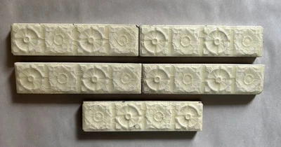 Lot Of 5 Antique Providential Tile Works 6”x 1.5”  Majolica Tiles - Image 1 of 4