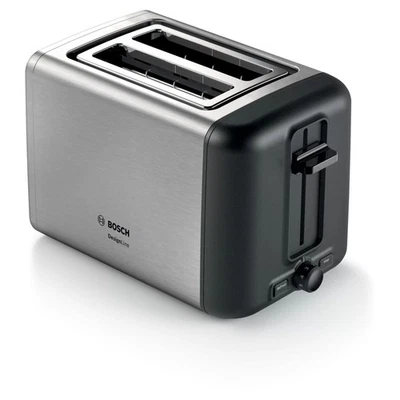 Bosch DesignLine 2-Slice Toaster Stainless Steel Defrost Reheat (TAT3P420GB) - Image 1 of 4