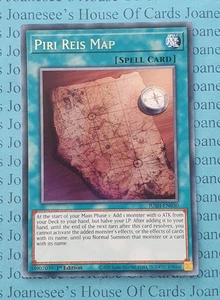 JUSH-EN030 Piri Reis Map Rare Yu-Gi-Oh Card 1st Edition New - Picture 1 of 3