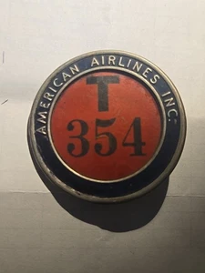DISTINTIVO IDENTIFICATIVO DIPENDENTE VINTAGE 1,5" AMERICAN AIRLINES - Aviazione - Foto 1 di 2