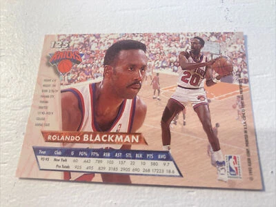 ‘93-94 Fleer Ultra Basketball Card No. 125 - Rolando Blackman - Knicks - Image 1 of 4