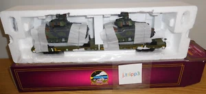 MTH 20-92241D U.S. ARMY 60' FLAT CAR O SCALE TRAIN 2 BRADLEY KAMPFFAHRZEUGE - Bild 1 von 4