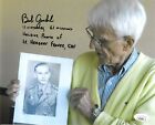 Robert "Bob" Goebel signed WWII 8x10 Photo- JSA- Holding Photo Herbert Franke