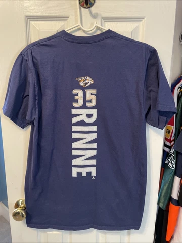 Pekka Rinne Nashville predators hockey Fanatics men’s blue shirt size large Cover