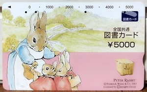 Peter Rabbit 100th Year USED Book Card Beatrix Potter Gift 2003 MADE IN JAPAN - Picture 1 of 2