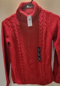GAP Girls Red Knitted Turtle Neck Long Sleeved Sweater size 10 L NWT Winter - Picture 1 of 4