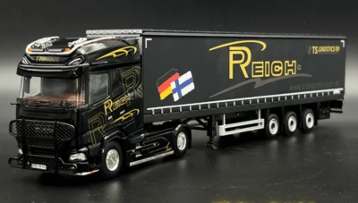 DAF XG+ 4x2 curtainside trailer 3 axle "Philipp Reich" WSI truck models 1:50 - Image 1 of 4