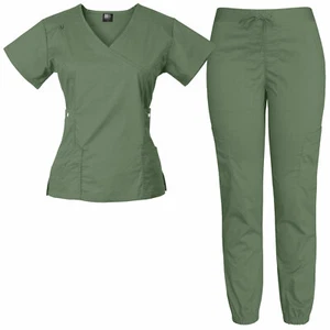 Medgear Women's 12-Pocket Jogger Scrub Set - Picture 1 of 29