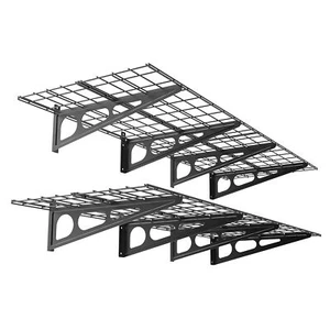 FLEXIMOUNTS 2-Pack 2x6ft 24in-by-72in Floating Wall Shelf Garage Storage Rack - Picture 1 of 30