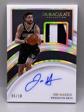 2021-22 Immaculate Collection GAME USED Patch Autographs Joe Harris /10