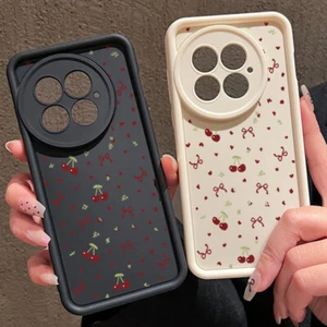 Case For OnePlus 13R 12R 11R 13 12 13T Ace 5 3 2 Silicone Cherry Bow Phone Cover - Picture 1 of 15