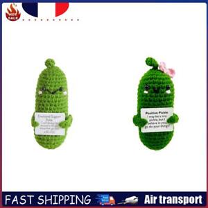 Knitting Cute Potato with Positive Card Birthday Gifts for Friend (Cucumber E) F