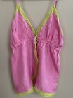 NWT PINK by Victoria's Secret pink silk lingerie size Large VINTAGE y2k VS