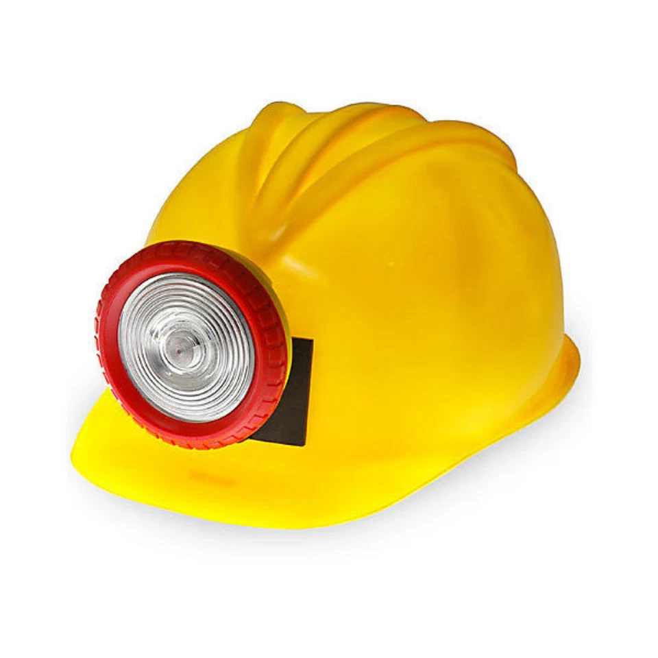 Adults Plastic Construction Helmet With Light Hard Hat Costume Accessory