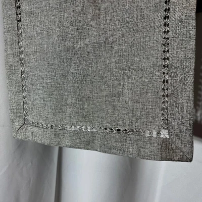 Extra Long Dark Grey Table Runner Dark Grey Eyelet 8 feet 104 inches long - Image 1 of 3