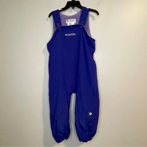 Columbia VINTAGE Kids Purple Snow Overalls - Picture 1 of 7