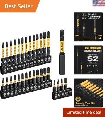 Tamper-Proof 31PC Torx Bit Set with Magnetic Holder - Ideal for Professionals - Image 1 of 4