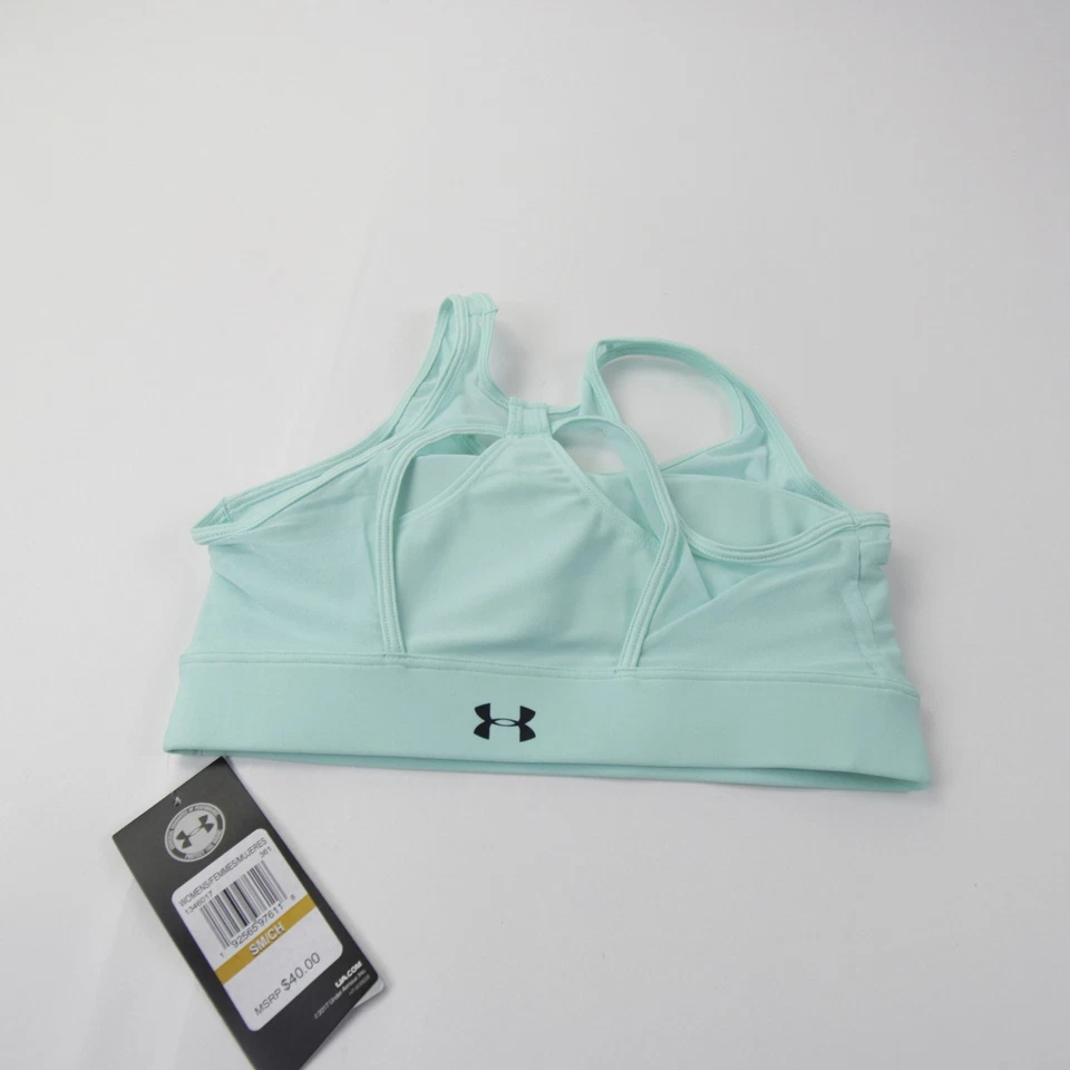 Sutiã esportivo feminino Under Armour azul-petróleo novo com etiquetas - Imagem 1 de 1