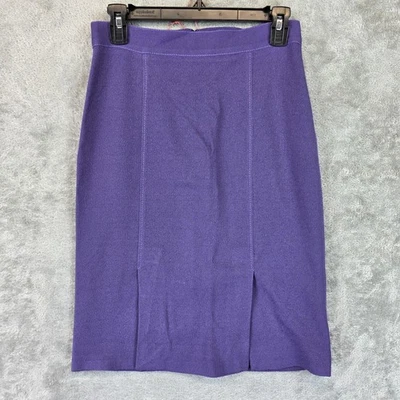 Dolce & Gabbana Skirt Womens IT 42 US 6 Purple Wool Blend Made Italy Classic - Image 1 of 4