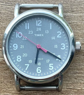For Parts or Repair -  Timex Ladies Weekender T2N913 Indiglo Watch 32mm - Image 1 of 2
