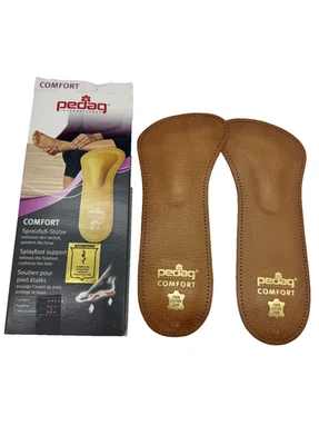 Plantilla ortopédica Pedag Comfort para hombre de cuero marrón con soporte para arco talla 12 EE. UU. Foto 1 de 2