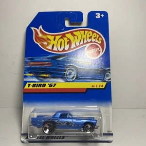 Hot Wheels Tattoo Machines Series 1998 1/4 57 T-Bird azul con precio de 3 velocidades #685 - Imagen 1 de 2