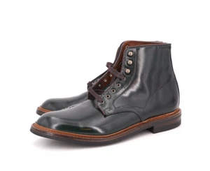 NUOVO | $895 ALLEN EDMONDS HIGGINS MILL 9,5 D DERBY BOOT GREEN SHELL CORDOVAN MTO - Foto 1 di 13