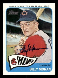 2014 Topps Heritage Real One Autograph/Auto #BM Billy Moran Indians Blue Ink