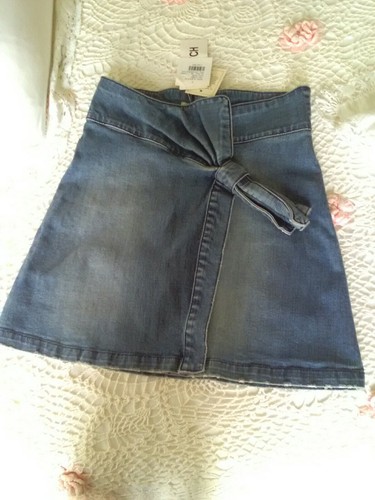 Splendida gonna denim Moschino IT 38 avvolgente nuova con etichette 6 8