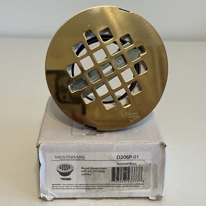 WESTBRASS D206P-01 2" No-Caulk PVC Compression Shower Drain 4-1/4" Round Grate - Picture 1 of 7