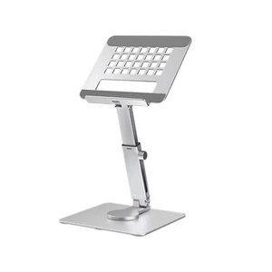 TechFlo Adjustable Height Laptop Tablet Stand Mount Flexible Riser Foldable iPad - Picture 1 of 4