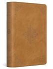 ESV Large Print Bible (Trutone, Nubuck Caramel, Fleur-De-Lis Design) Imitatio...