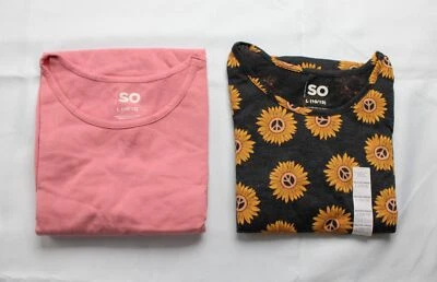 Paquete de 2 vestidos de patinador SO Goods For Life para niñas JL3 negro paz grande (10/12) Foto 1 de 4