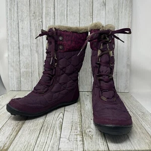 Columbia Boots Womens 5 Minx II Mid Omni Heat Waterproof 200 Gram Winter Purple - Picture 1 of 13