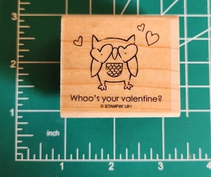 Stampin' up! Cute OWL "Whoo is your Valentine? " EuC Comb ship. B10 - Picture 1 of 6