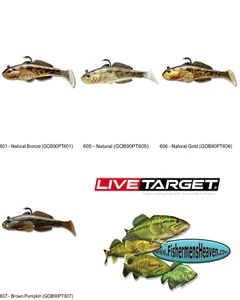 Live Target GOBY Weighted Jig Swim Bait (GOB90PT) 3/4oz Your Choice Any 4 Colors - Picture 1 of 9