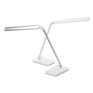 1001sl Vamp Led Modern Abs Desk Lamp With Usb Port And Dimmer Switch Silver - Picture 1 of 5