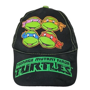 Nickelodeon Boy's Strapback Hat Black Size OSFM Graphic TMNT Turtles Logo - Picture 1 of 8