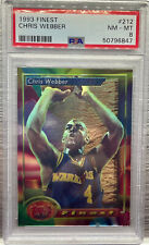 🏀 1993 Finest Chris Webber #212 Topps Rookie Card Rc PSA 8 Kings NBA Hof SP 94