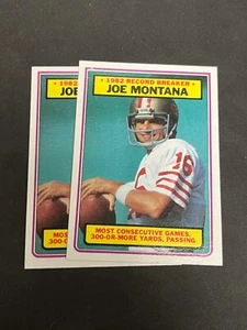 (2) Joe Montana 1983 Topps Card Lot #4 49ers - Bild 1 von 2