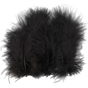 15 plumas de pavo decoración artesanal calidad fina 5-12 cm máscaras de color negro nido - Imagen 1 de 1