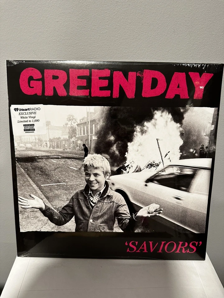 Green Day SAVIORS Ltd Ed iHeart Radio Exclusive White Vinyl ONLY 1000 Copies - Image 1 of 1