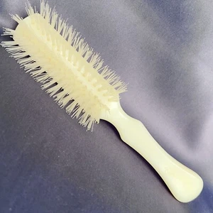 Vintage Stanley Lady Catherine 5-reihige Haarbürste komplett Nylon elfenbein sauber - Bild 1 von 7