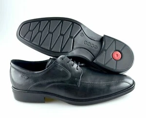 Men's ECCO 'Illinois' Black Leather Bicycle Toe Oxfords Size US 11 EUR 45 - Picture 1 of 6