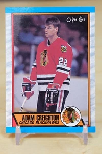 1989-90 O-Pee-Chee OPC Hockey #218 Adam Creighton - Chicago Blackhawks - Picture 1 of 2