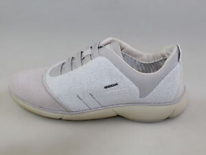 zapatos mujer GEOX 36 EU sneakers gris textil plata gamuza DF378