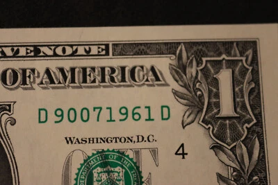 ONE DOLLAR FANCY BIRTHDAY/ANNIVERSARY NOTE [SEPT 7, 1961]  SN # D 90071961 D - Image 1 of 3