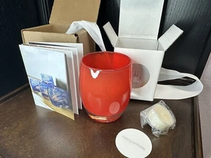 Glassybaby Happy Birthday - Red - Hand Blown - Votive Candle Holder- BRAND NEW - Picture 1 of 14